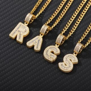 Initial letters necklace for women