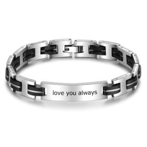 Personalized Stainless Steel First Name Bracelets for Men